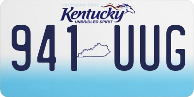 KY license plate 941UUG