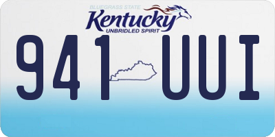 KY license plate 941UUI