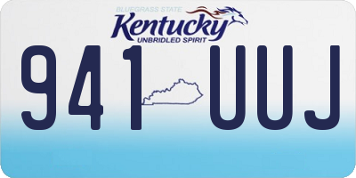 KY license plate 941UUJ