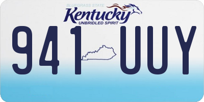 KY license plate 941UUY