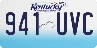 KY license plate 941UVC