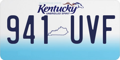 KY license plate 941UVF