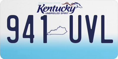 KY license plate 941UVL