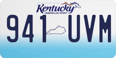 KY license plate 941UVM