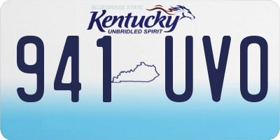 KY license plate 941UVO