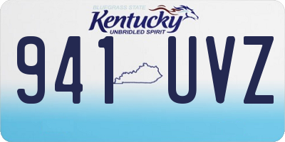 KY license plate 941UVZ