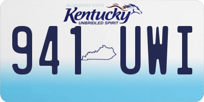 KY license plate 941UWI