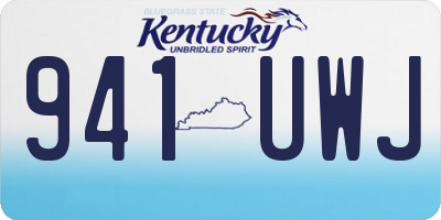 KY license plate 941UWJ
