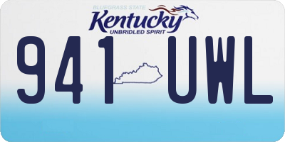 KY license plate 941UWL
