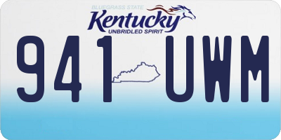 KY license plate 941UWM