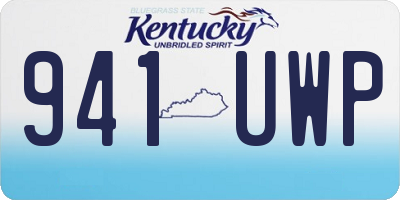 KY license plate 941UWP