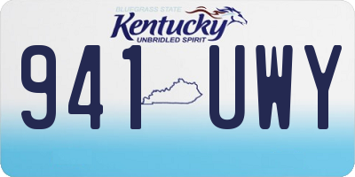 KY license plate 941UWY