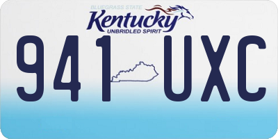 KY license plate 941UXC