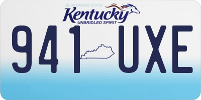 KY license plate 941UXE