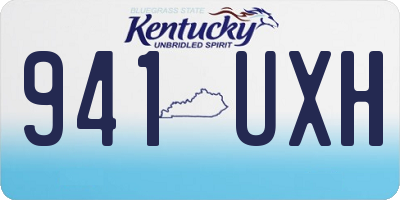 KY license plate 941UXH