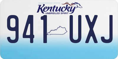 KY license plate 941UXJ