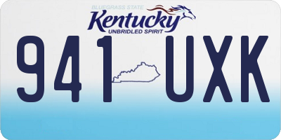 KY license plate 941UXK