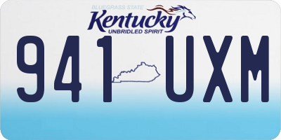 KY license plate 941UXM