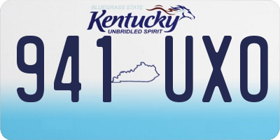 KY license plate 941UXO