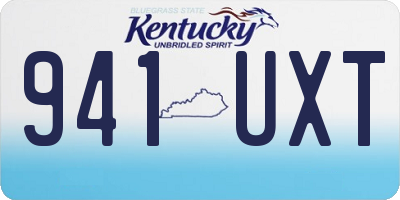 KY license plate 941UXT