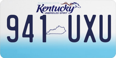 KY license plate 941UXU