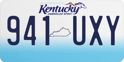 KY license plate 941UXY