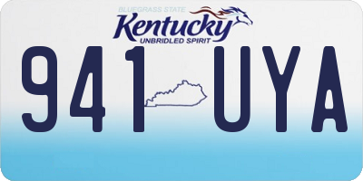 KY license plate 941UYA