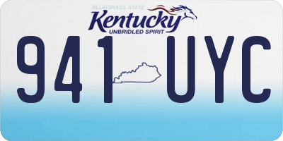 KY license plate 941UYC