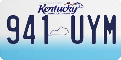 KY license plate 941UYM
