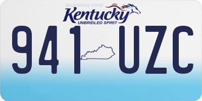 KY license plate 941UZC