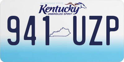 KY license plate 941UZP