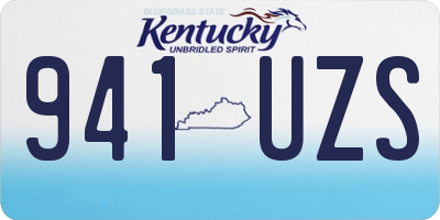 KY license plate 941UZS