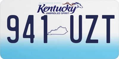 KY license plate 941UZT