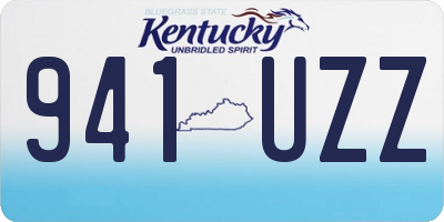 KY license plate 941UZZ