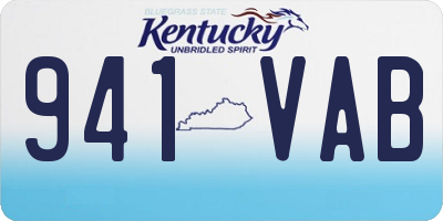 KY license plate 941VAB