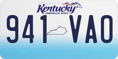 KY license plate 941VAO