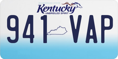 KY license plate 941VAP