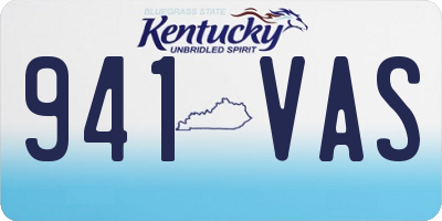 KY license plate 941VAS