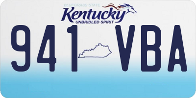 KY license plate 941VBA
