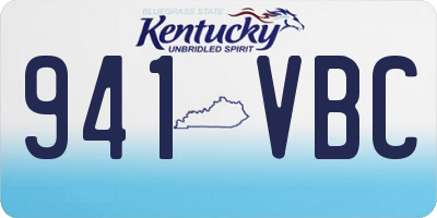 KY license plate 941VBC