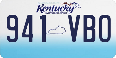 KY license plate 941VBO