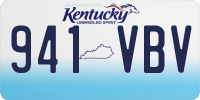 KY license plate 941VBV