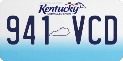 KY license plate 941VCD