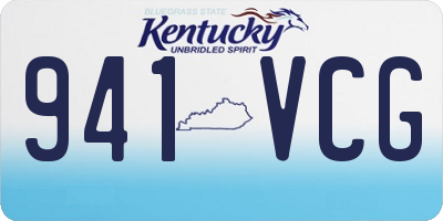 KY license plate 941VCG