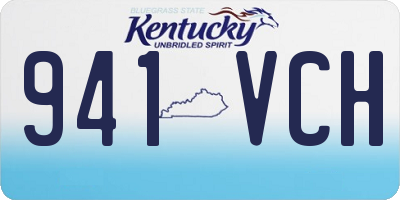 KY license plate 941VCH