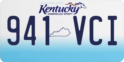 KY license plate 941VCI