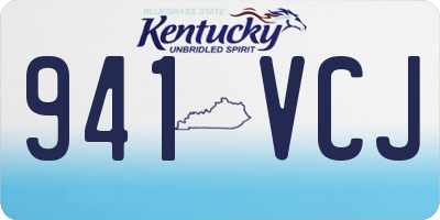 KY license plate 941VCJ