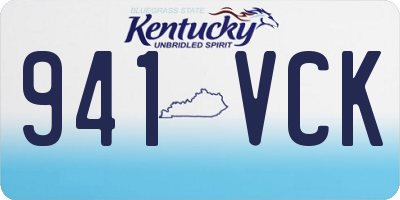 KY license plate 941VCK