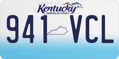 KY license plate 941VCL