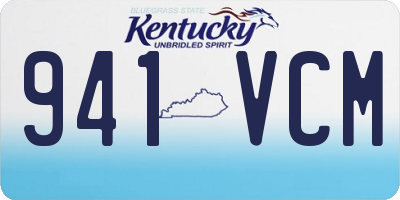 KY license plate 941VCM